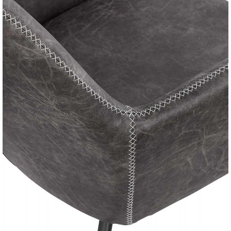 Hiro retro and vintage lounge chair (dark grey) - image 43691