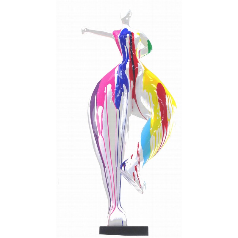 Statue sculpture décorative design FEMME ELEGANTE en résine H138 cm (Multicolore) - image 43750