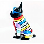 Statuetta design scultura decorativa cane H36 in resina (multicolor)