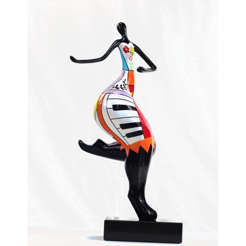 Set of 3 design decorative sculptures woman RUMBA statues resin H51 (multicolor) - image 44384