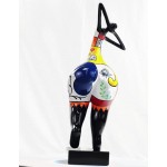 Conjunto de diseño 3 estatuas RUMBA mujer esculturas decorativas resina H51 (multicolor)