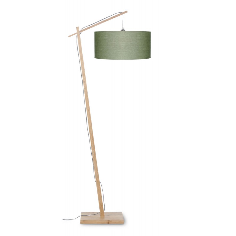 ANDES green linen lamp (natural, dark green) - image 44440