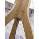 Lampada in piedi in bambù e paralume di lino eco-friendly annaPURNA (naturale, grigio scuro)