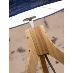 Lámpara de mesa de bambú y lámpara de lino ecológica annaPURNA (natural, negro)