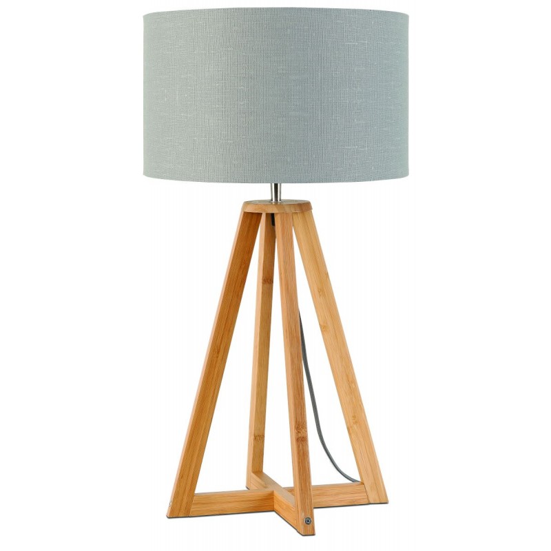 Lampada da tavolo Bamboo e lampada di lino eco-friendly EVEREST (naturale, grigio chiaro) - image 44611