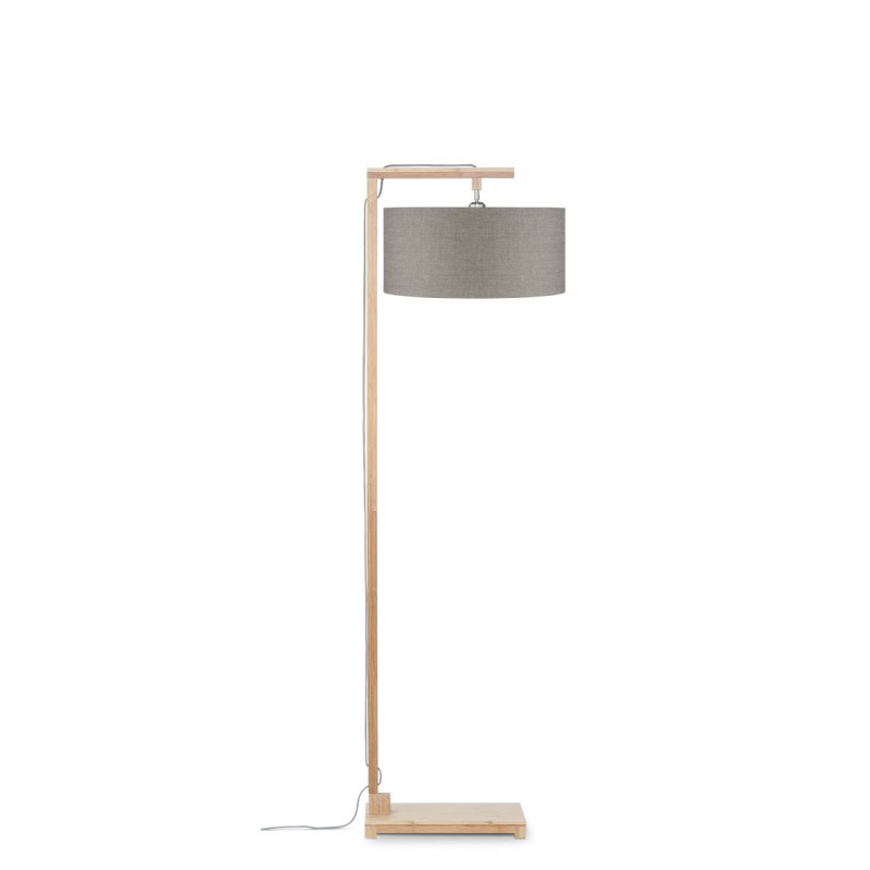 Lámpara de pie de bambú y pantalla de lino ecológico HIMALAYA (natural, lino oscuro) - image 44726
