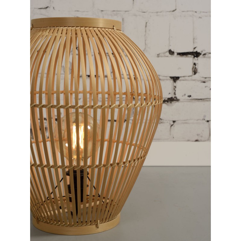 Lampada da tavolo, lampada da terra in bambù SMALL (H50) TUVALU (naturale) - image 44964