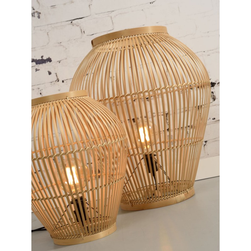 Lampada da tavolo, lampada da terra in bambù SMALL (H50) TUVALU (naturale) - image 44972