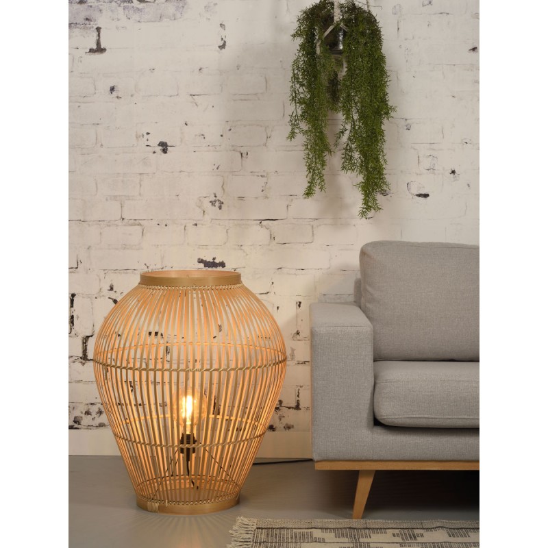 Lámpara de mesa, lámpara de pie de bambú XL (H70) TUVALU (natural) - image 44975