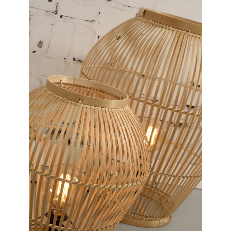 Lámpara de mesa, lámpara de pie de bambú XL (H70) TUVALU (natural) - image 44980