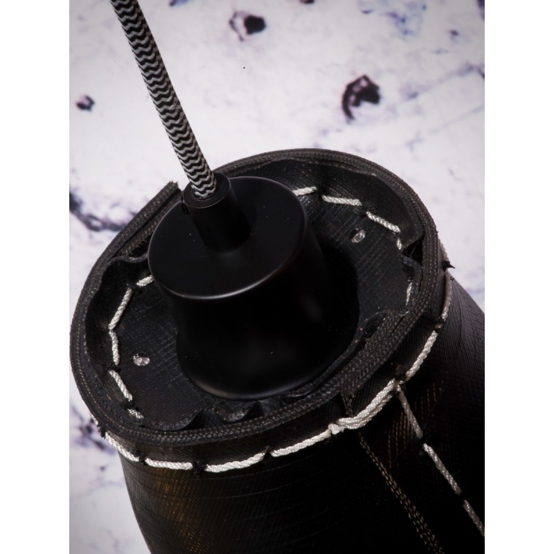Lampe à suspension en pneu recyclé AMAZON SMALL 1 abat-jour (noir) - image 45001
