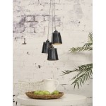 AMAZON SMALL 3 lampshade recycled tire suspension lamp (black)