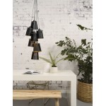 AMAZON SMALL 7 lampshade recycled tire suspension lamp (black)