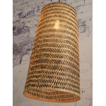 Lámpara de suspensión de bambú KALIMANTAN H66 (natural, negro)