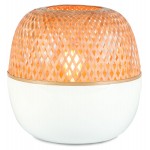 Lámpara de mesa de bambú MEKONG SMALL (blanco, natural)