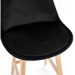 Mid-height bar pad Scandinavian design in natural-colored feet CAMY MINI (black)