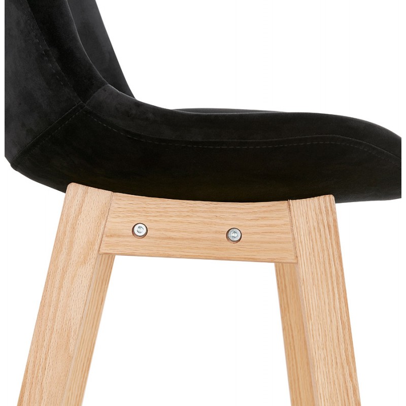 Almohadilla de barra de altura media Diseño escandinavo en pies de color natural CAMY MINI (negro) - image 45599
