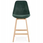 Mid-height bar pad Scandinavian design in natural-colored feet CAMY MINI (green)