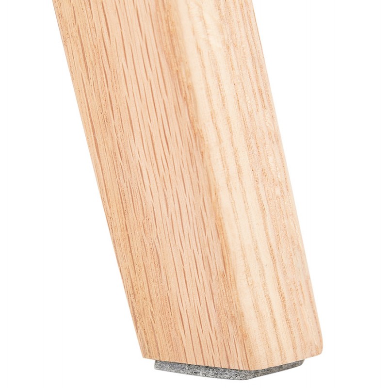 Tabouret de bar mi-hauteur design scandinave en velours pieds couleur naturelle CAMY MINI (vert) - image 45643