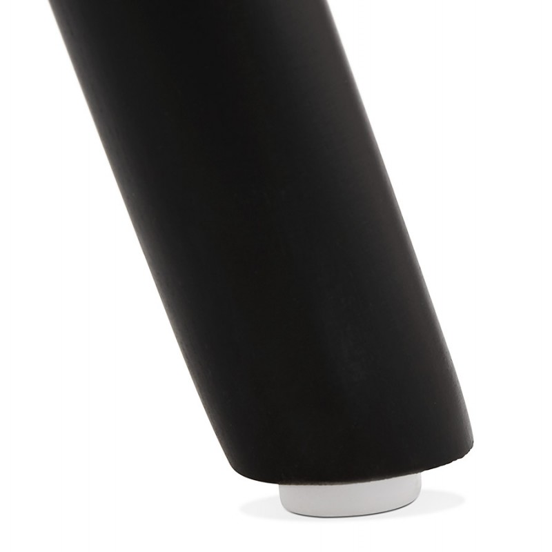 Tabouret de bar mi-hauteur design en velours pieds bois noir MERRY MINI (noir) - image 45917