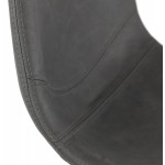 Tabouret de bar vintage rotatif et réglable pieds noirs MAX (gris foncé)