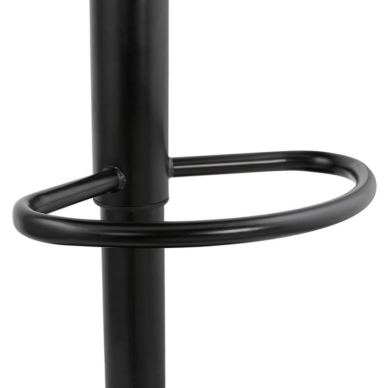 Tabouret de bar vintage rotatif et réglable pieds noirs MAX (gris foncé) - image 46086