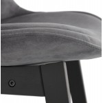 Mid-height bar set design in velvet black feet CAMY MINI (grey)