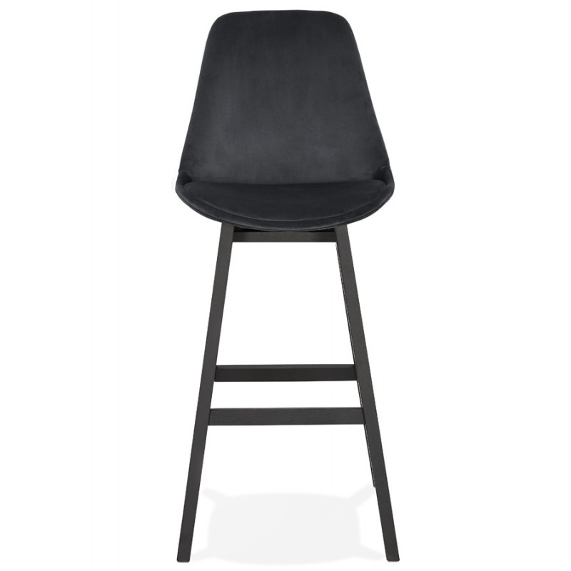 CAMY black-footed velvet design bar stool (black) - image 46125