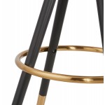 Diseño de conjunto de barra de altura media en terciopelo negro y oro NEKO MINI pies (azul)