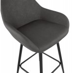 Bar Bar Set Design Bar Stuhl schwarze Füße NARNIA (dunkelgrau)