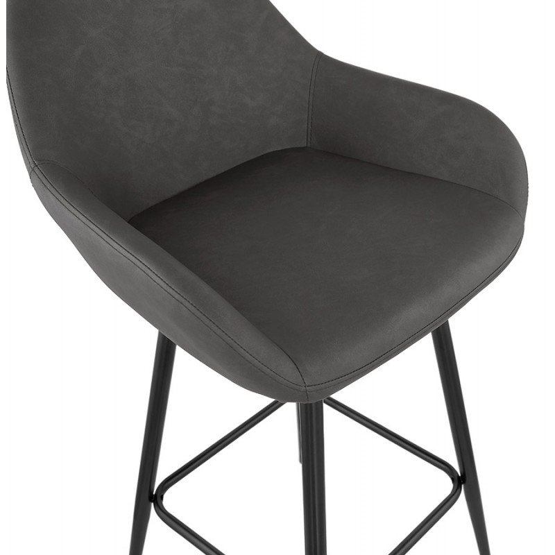 Bar Bar Set Design Bar Stuhl schwarze Füße NARNIA (dunkelgrau) - image 46215