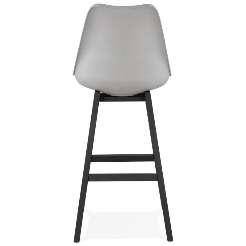 Bar stool bar chair black feet DYLAN (light gray) - image 46348