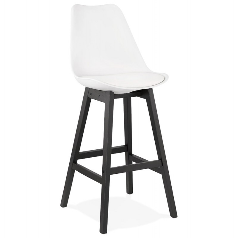 Bar stool bar chair black feet DYLAN (white) - image 46353
