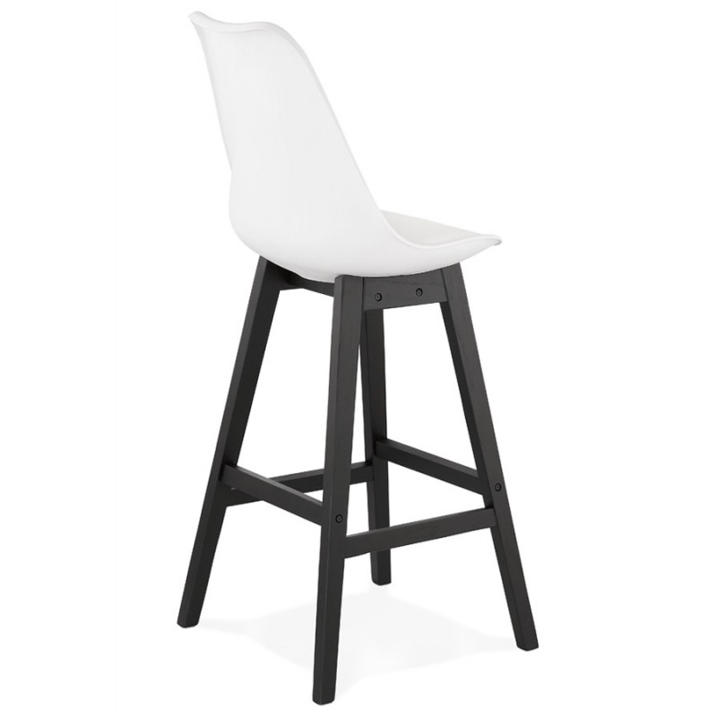 Bar stool bar chair black feet DYLAN (white) - image 46356