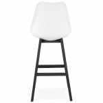 Bar stool bar chair black feet DYLAN (white)