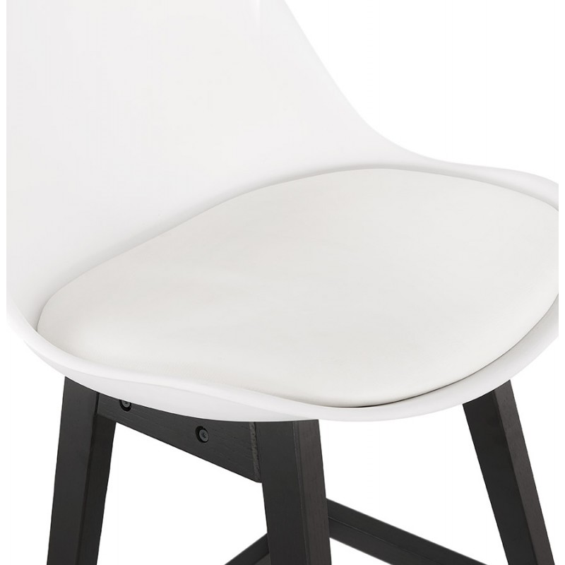 Bar stool bar chair black feet DYLAN (white) - image 46358
