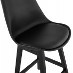 Taburete de bar silla de bar pies negros DYLAN (negro)