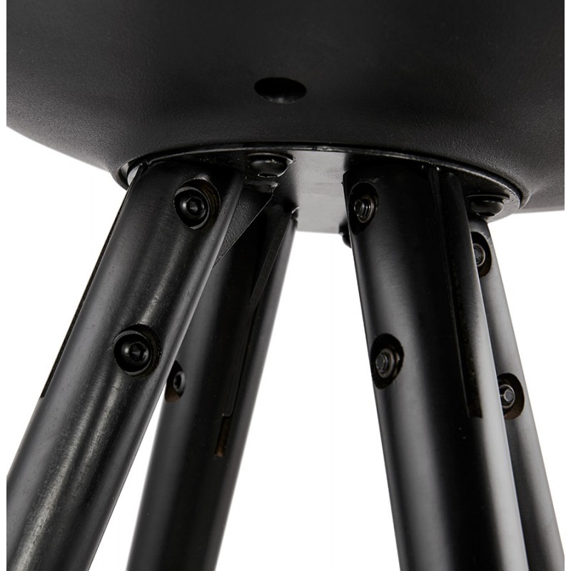Tabouret de bar chaise de bar design pieds noirs OCTAVE (noir) - image 46392