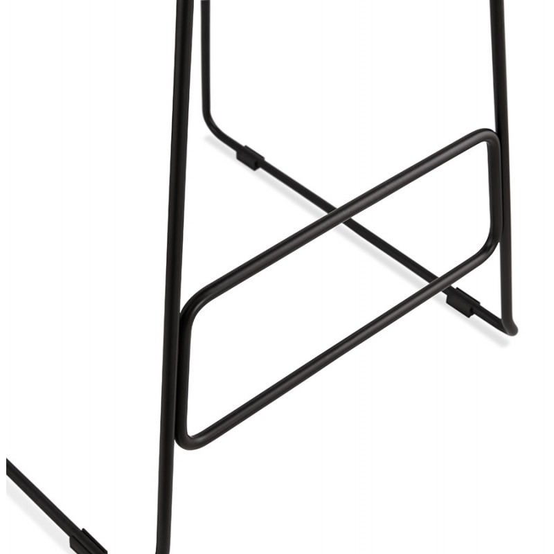 Industrial bar stool in fabric black metal feet CUTIE (light grey) - image 46456