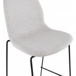 Tabouret de bar chaise de bar design empilable en tissu DOLY (gris clair)