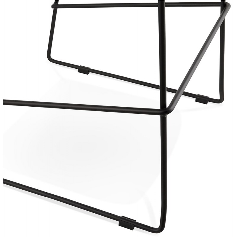 Silla de bar apilable de diseño de taburete de bar en tela DOLY (gris claro) - image 46547