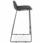 Industrial bar chair bar stool in black metal legs CUTIE (anthracite gray)