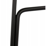 Sgabello da bar sedia da bar industriale con gambe in metallo nero CUTIE (grigio antracite)