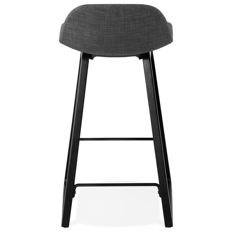 Industrial mid-height bar pad in black wooden foot fabric MELODY MINI (anthracite grey) - image 46891