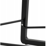 Almohadilla de barra industrial de altura media en tela de pie de madera negra MELODY MINI (gris antracita)
