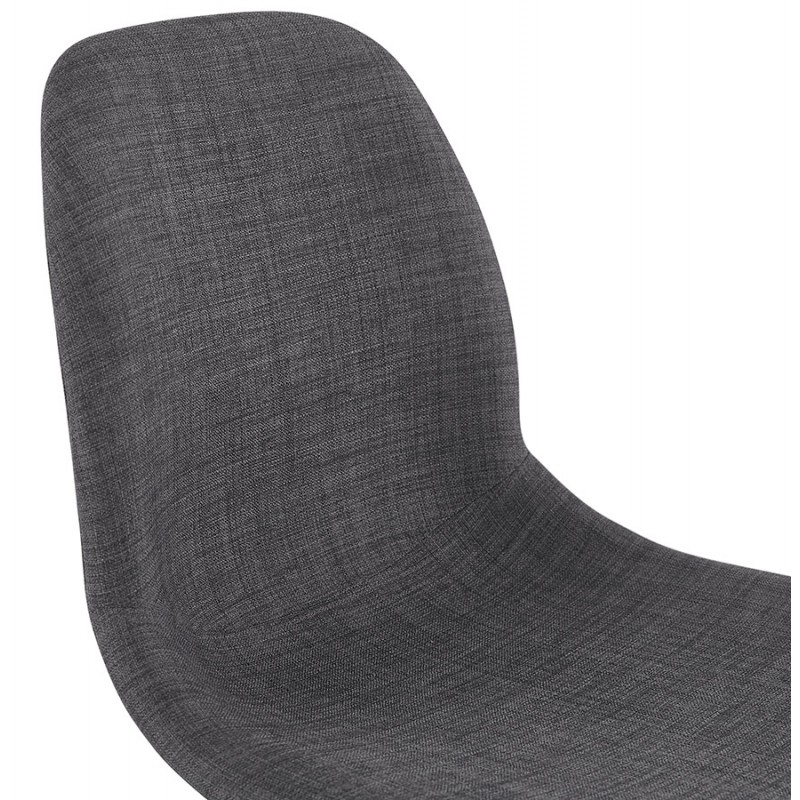 Tabouret de bar design scandinave en tissu PAOLO (gris foncé) - image 46917