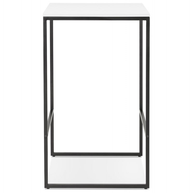 Table haute mange-debout design en bois pieds métal noir HUGO (blanc) - image 46997