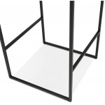 High table eat-up wooden design black metal feet HUGO (white)