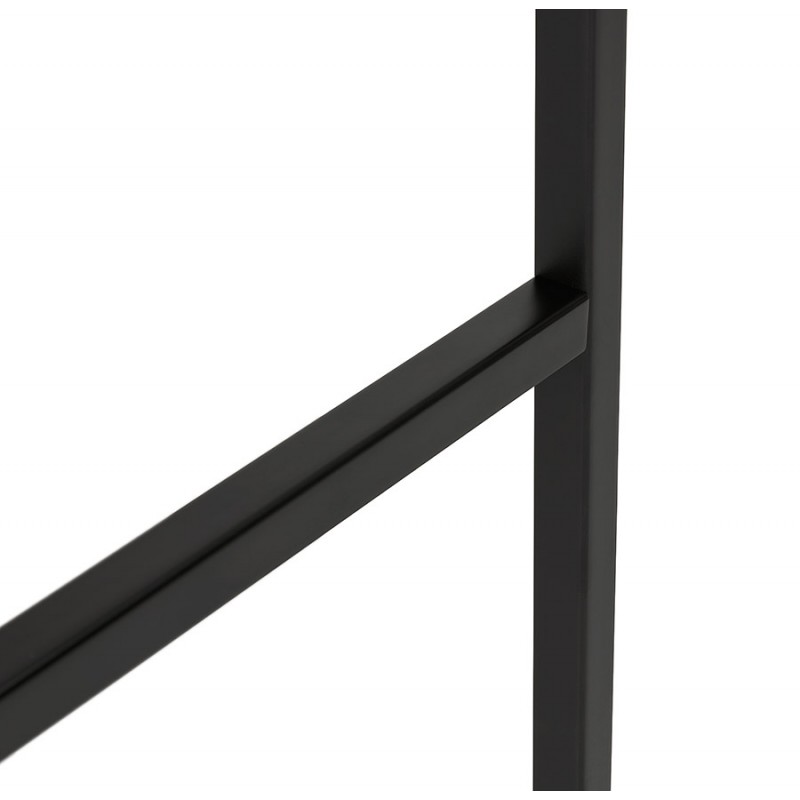 Table haute mange-debout design en bois pieds métal noir HUGO (blanc) - image 47003