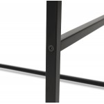 La mesa alta come un diseño de pie en patas de metal negro de madera HUGO